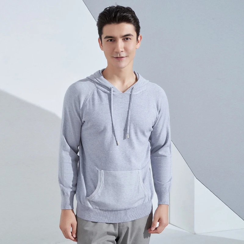 Autumn and winter new men's hooded collar sweater casual loose  style fashion loose hooded sweater