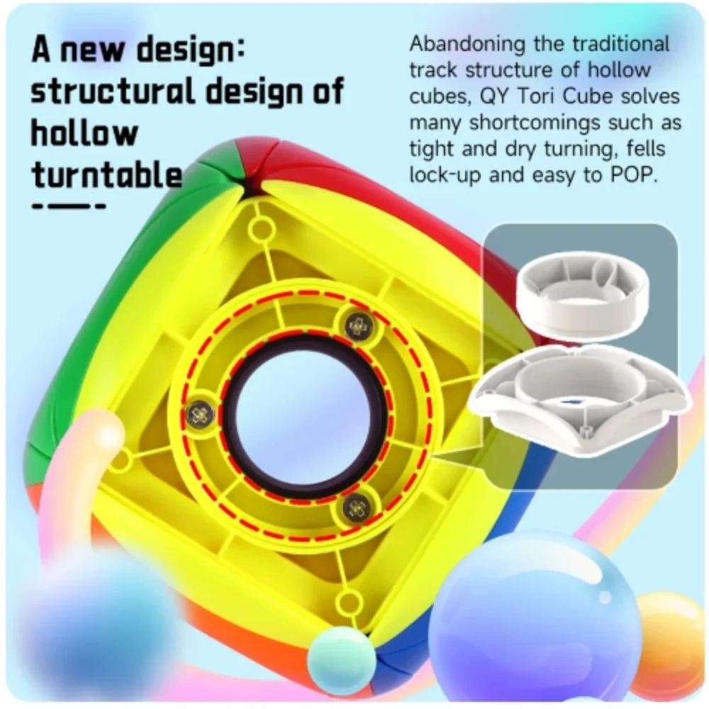 Qiyi Новинка KongXinYinLi Дори куб 3x3 полый Профессиональный пазл игрушки для детей