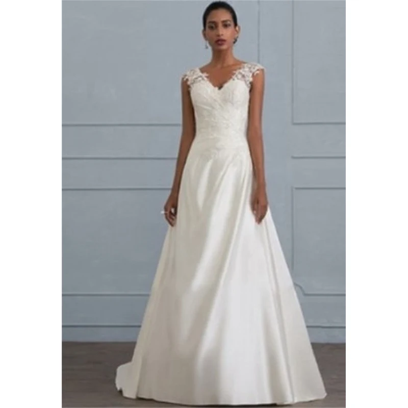 

New Lace Womens Dress Wedding Backless Low Neck Large Dress for Women