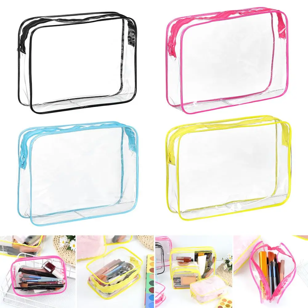 

Transparent PVC Bags Travel Organizer Clear Makeup Bag Cosmetic Bag Beauty Case Toiletry Bag Make Up Pouch Wash Bags