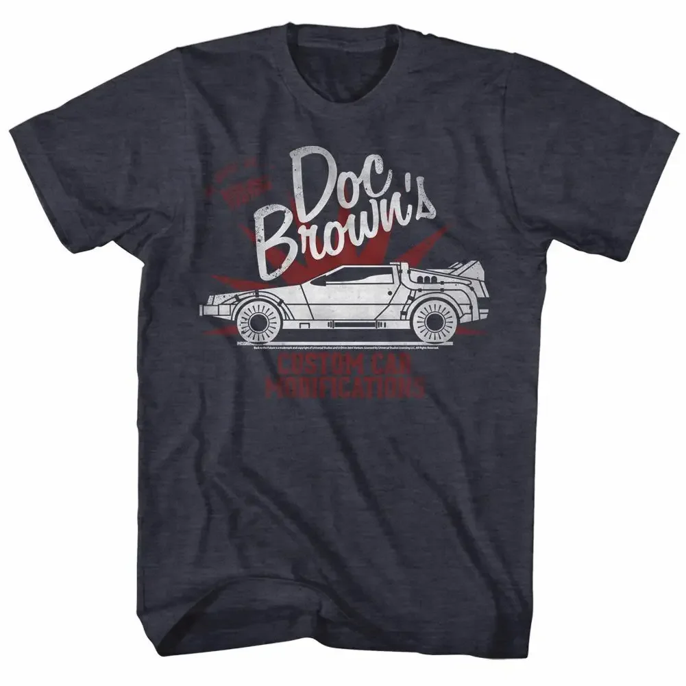 Синяя футболка для взрослых Назад в будущее Doc Brown'S