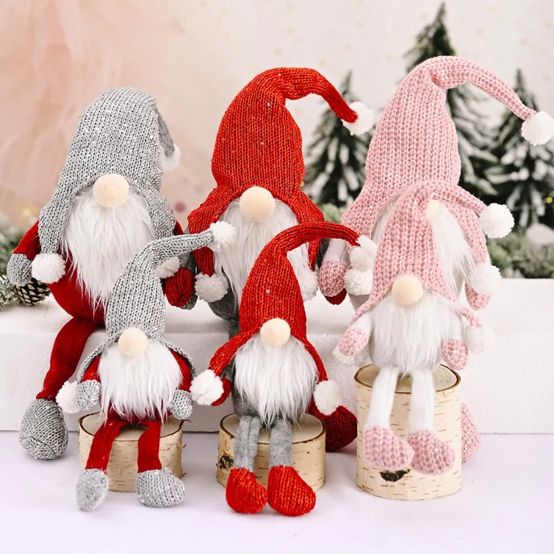 

Рождественские безликие куклы-гномы, кукла Санта-Рудольф, Рождественское украшение для дома, рождественские подарки, украшения