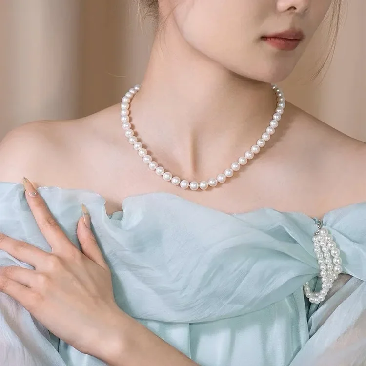 Новое ожерелье из натурального жемчуга яркие ювелирные изделия модные женские