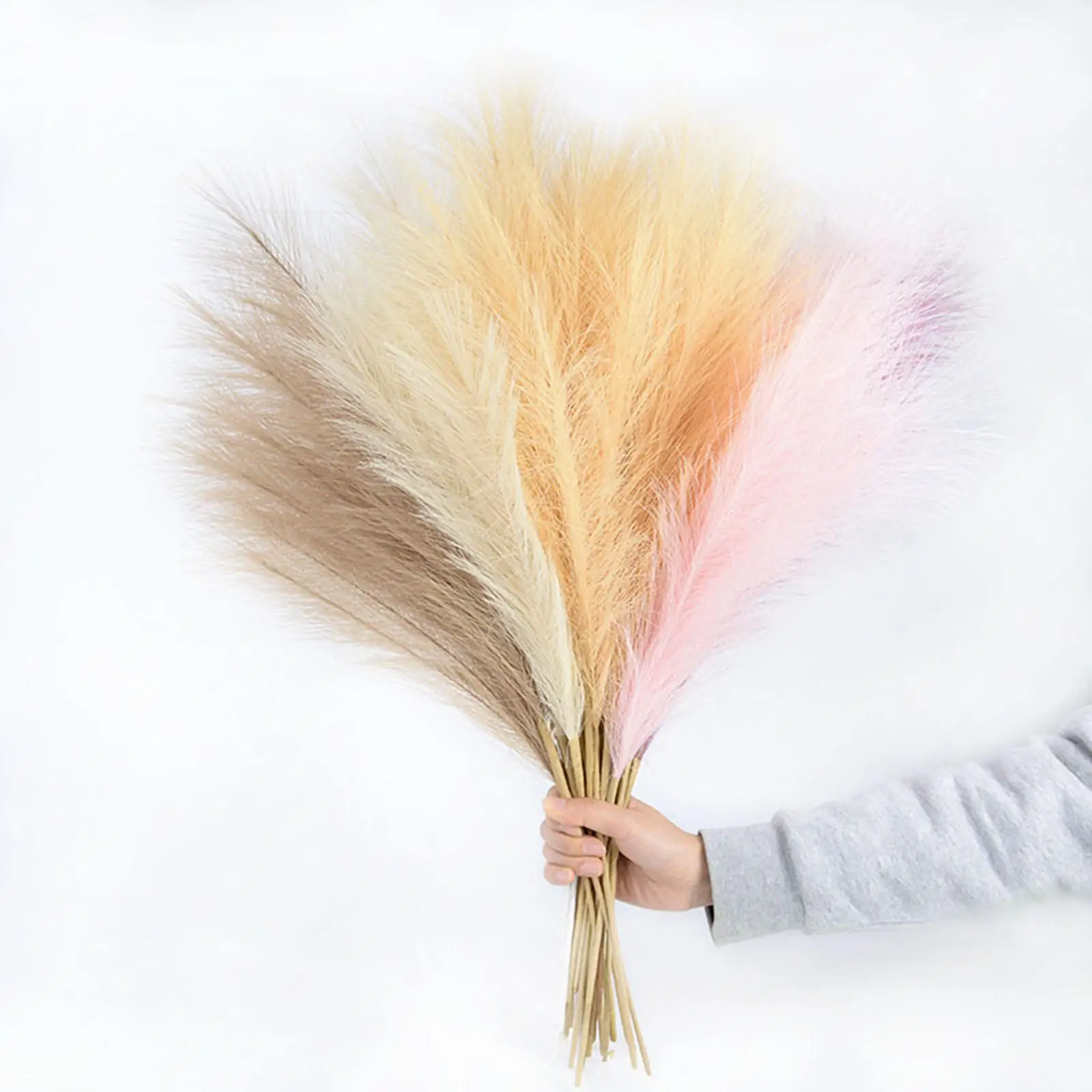 

5 Pieces Artificial Pampas Grass 70cm Tall Fake Pompous Flower DIY Wedding Party Home Decoration Desktop Flower Decors
