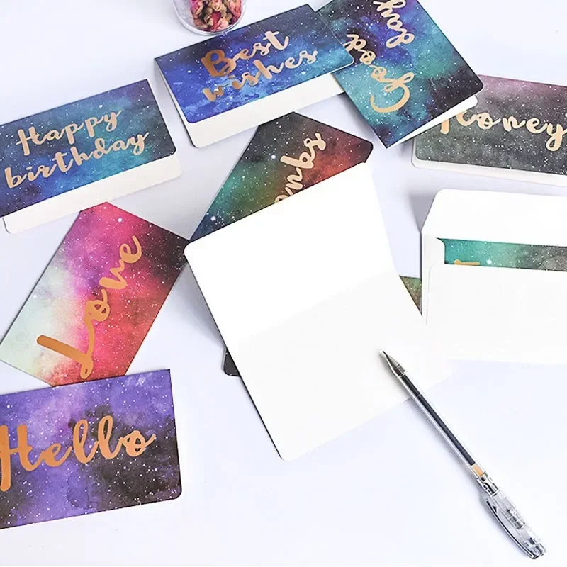 

40pcs French Merci greeting card blessing message wedding invitation stationery packaging decoration gift envelope wholesale