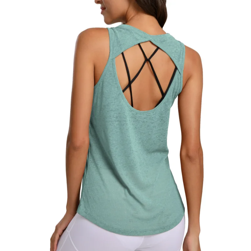 

LULU YOU LIKE 2022 Women 4 Way Stretch Sports Tank Shirts Backless Slim Sweatshirt Quick Drying Training Bodysuit Vest