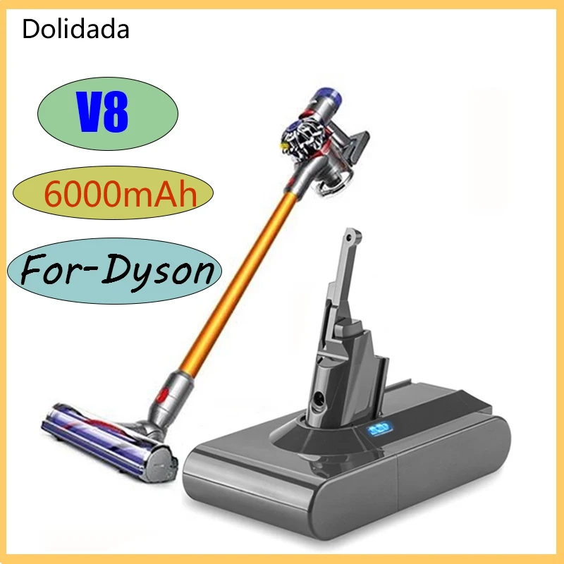 

2023 Новый 21,6 в 6000 мАч Сменный аккумулятор для Dyson V8 Absolute ручной пылесос для серии Dyson V8 SV10 аккумулятор