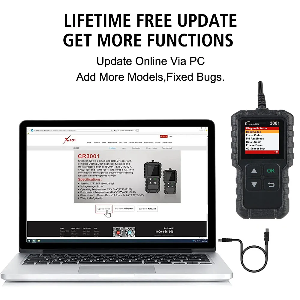Диагностический сканер X431 PK ELM327 V1.5 многоязычный инструмент для автоматического