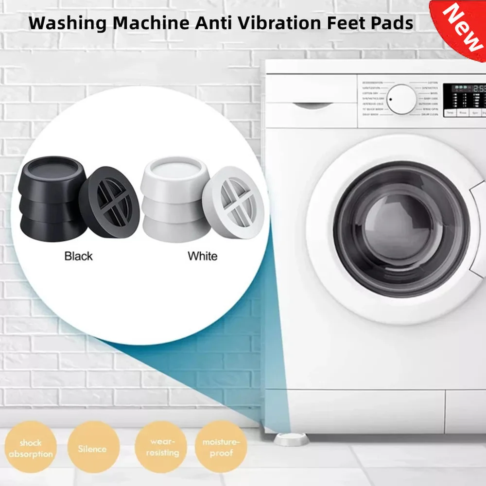 

Universal Anti Vibration Feet Pads Washing Machine Non Slip Fixed Base Refrigerator Furniture Support Stand Floor Protector Mat