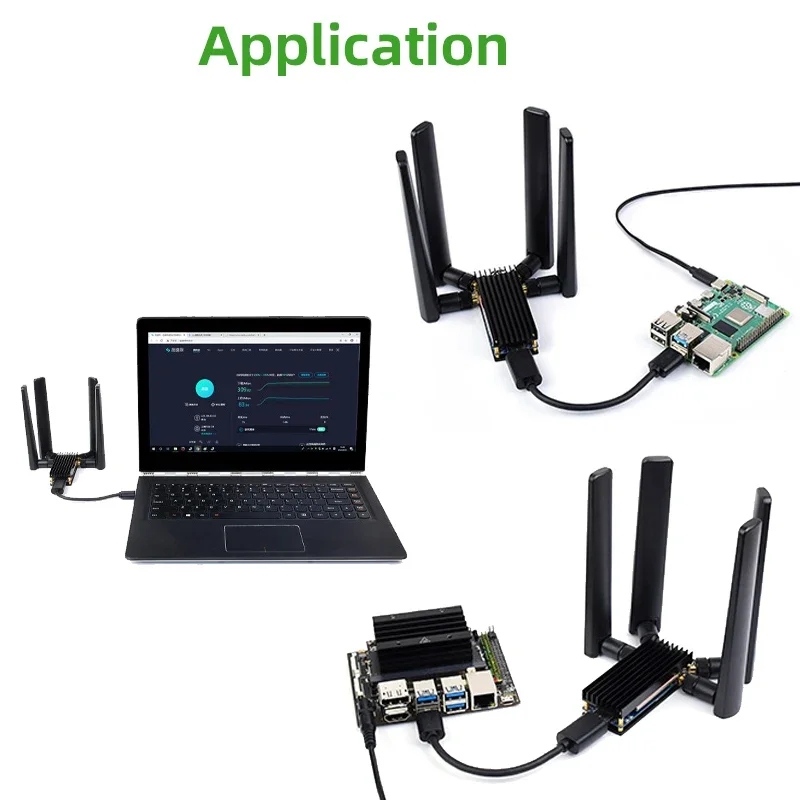 Плата расширения Raspberry Pi 5G Dongle 4 антенны USB 3 1 м 2 клавиши Интерфейс B SIMCom с