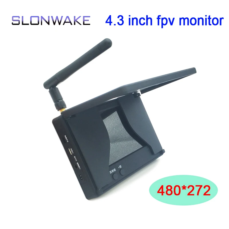 5 8G 4 3 дюймов FPV монитор 480x272 с 1 Вт Регулируемая Пусковая установка передатчика VTX +