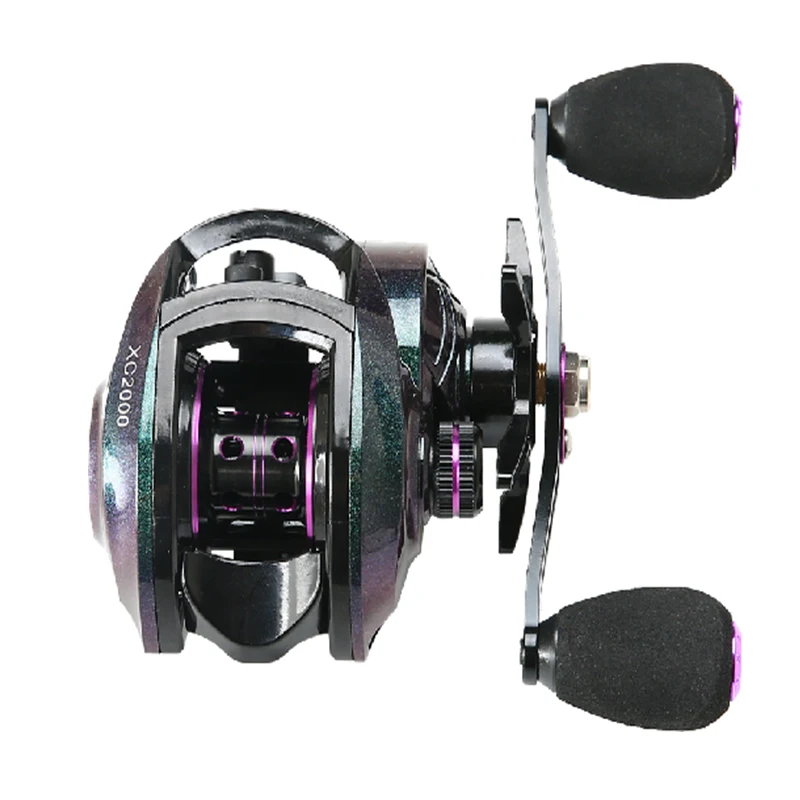 New Purple Fishing Reel Baitcasting Reel High Gear Ratio Reel 8.1:1 8KG Max Drag Saltwater Carp Ultralight Baitcaster