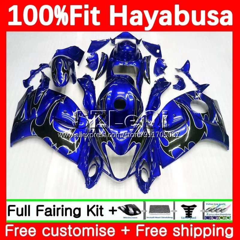 

Black flames Injection For SUZUKI GSXR-1300 Hayabusa GSXR 1300 CC GSXR1300 08 09 10 11 12 13 14 15 16 17 18 19 Fairings 88LQ.2