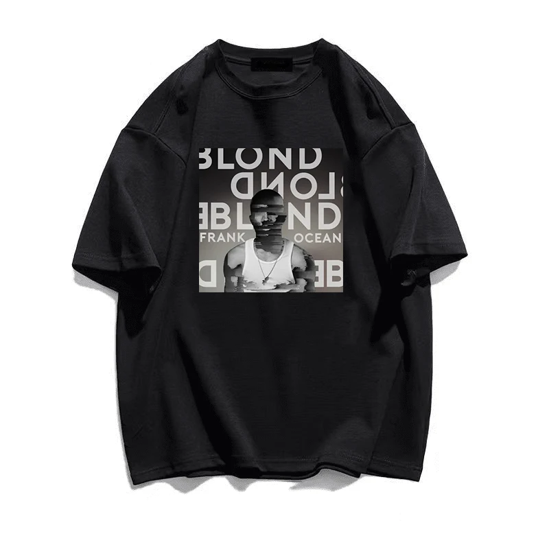 Shirts for Men Graphic Tees Blond Frank Ocean Streetwear 90s Vintage Cotton Rap Hip Hop Tops Mens Clothes 2023 Frank Ocean