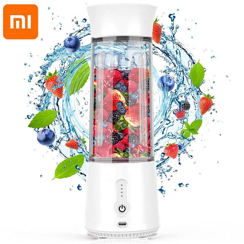 

Портативный блендер Xiaomi 17 унций, миниатюрный ручной миксер для фруктов с 6 лезвиями, индивидуальная USB перезаряжаемая чашка для сока, для спо...