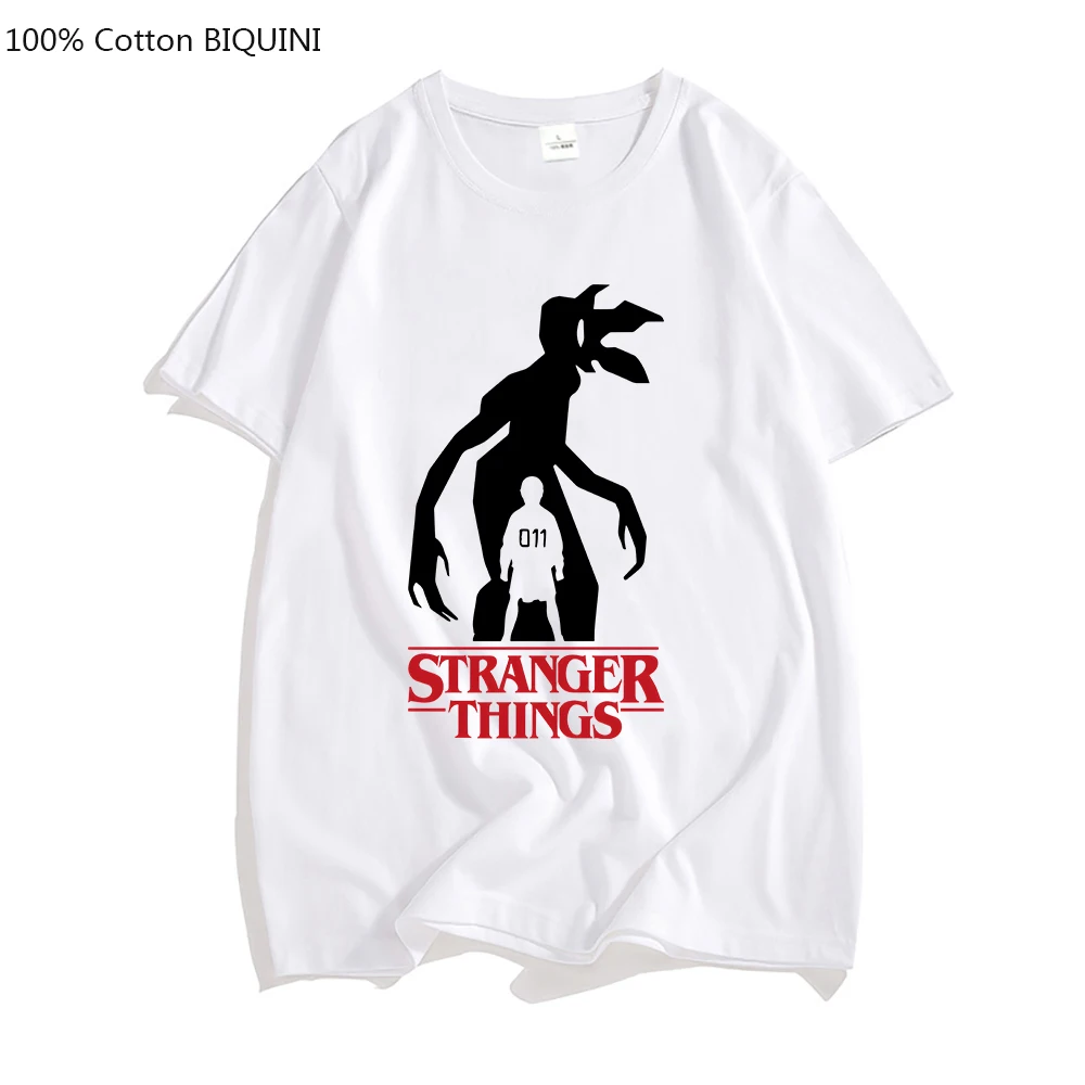 

Stranger Things Eleven T-shirt Oversized Graphic Streetwear Men/Women Funny Tshirt Harajuku Clothes Summer 100% Cotton Tee-shirt