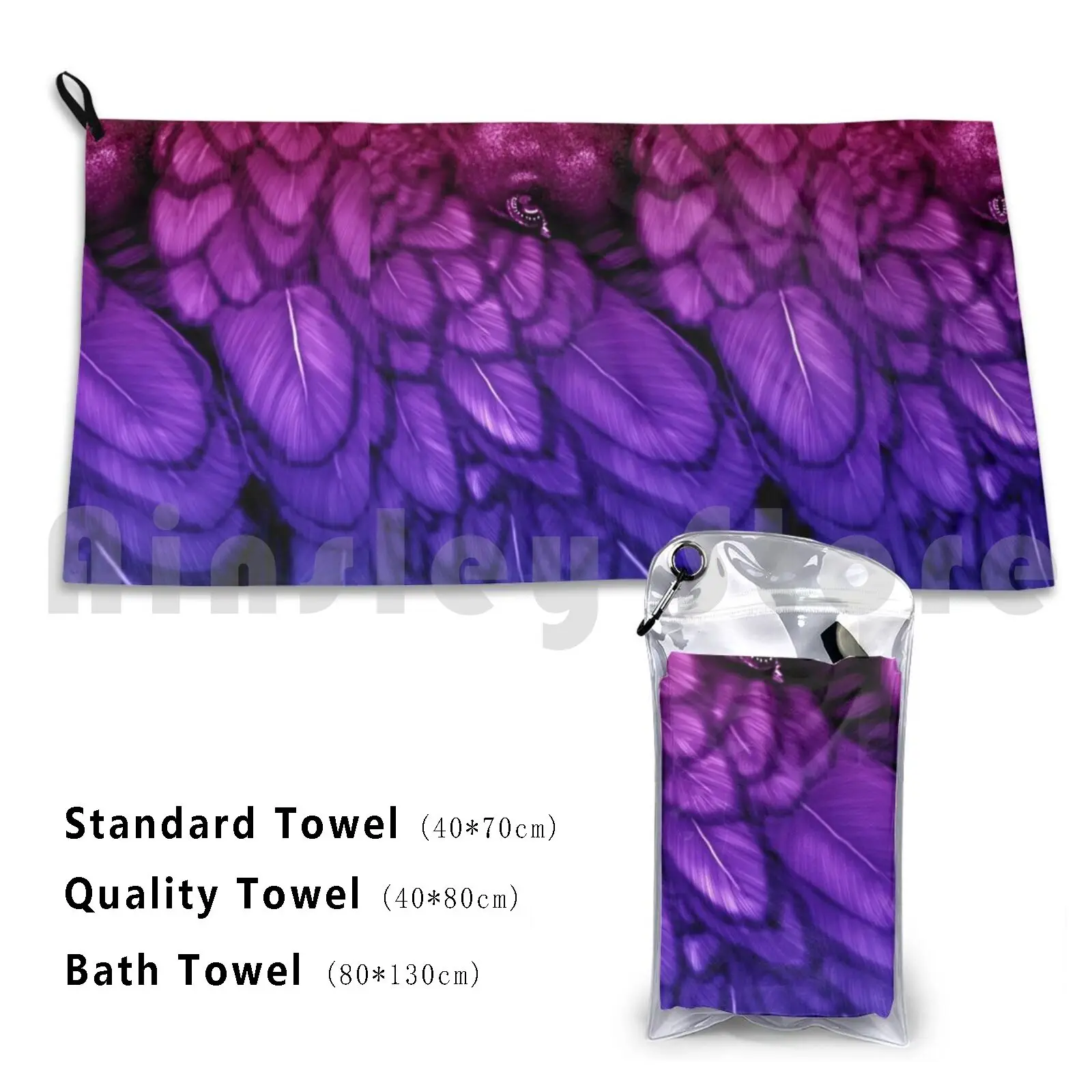 

Blackbird-Bi Pride Edition Bath Towel Beach Cushion Blackbird Raven Crow Blue Pink Purple Pride Queer Bi Bisexual
