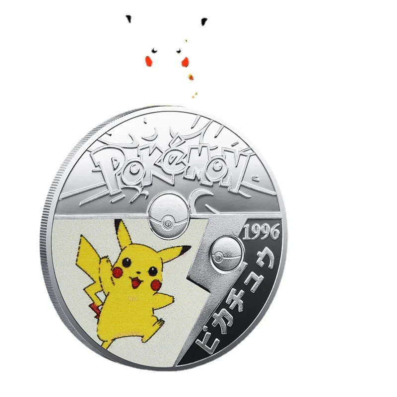 Покемон японское аниме памятные монеты Пикачу аниме периферийные подарки для друзей