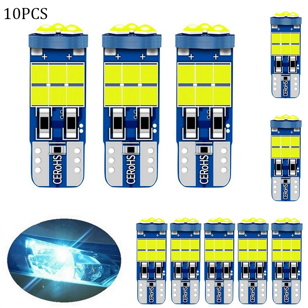 

Car Led Width Light T10 3030 15SMD Promise W5W Bright Decoding Reading Light License Plate Light White Light & Ice Blue Light