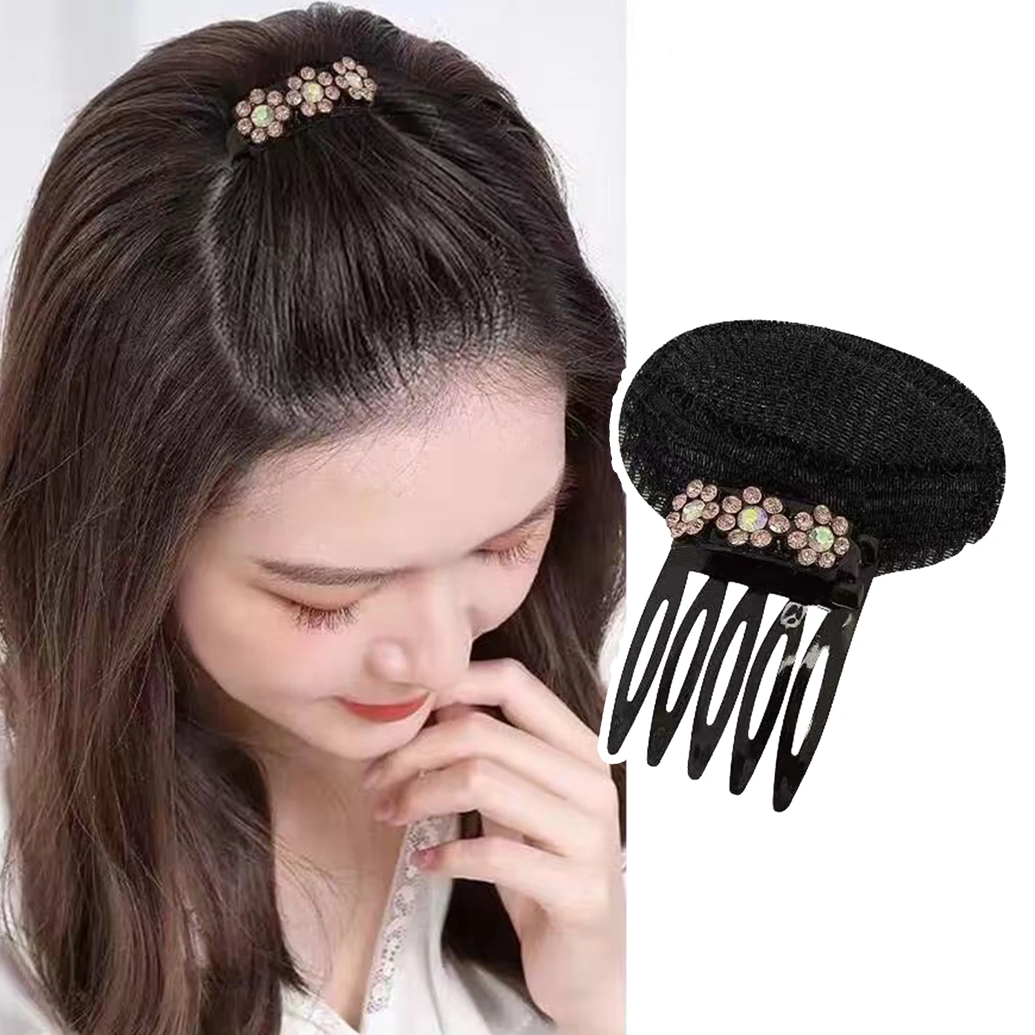 

Forehead Hair Volume Fluffy Puff Sponge Pad Clip Comb Insert Tool Base DIY Styling Princess Styling Increased Hair Sponge Pad