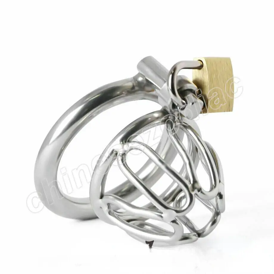 НОВОЕ мини-клетка из нержавеющей стали мужское устройство целомудрия с замком