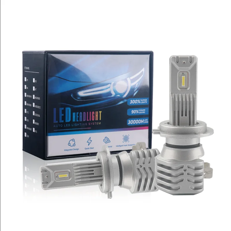 

LED Car Light Bulbs Mini Wireless 6500K H1 H4 H7 H11 9005 9006 9012 Halogen Bulb 1:1 Mini Size Headlamp Lights White 12V Lamps