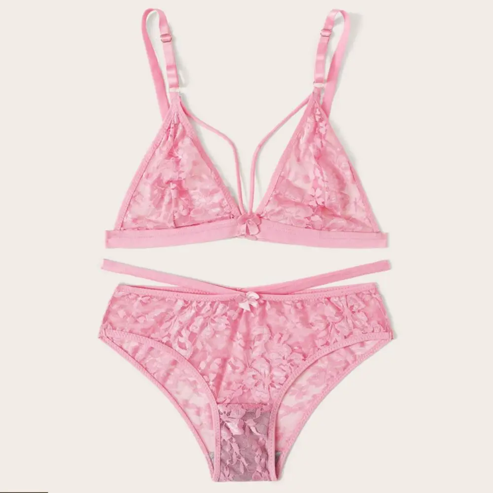 Комплект женского нижнего белья из бюстгальтера пуш-ап и трусов - купить по