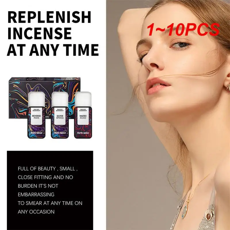 

1~10PCS Portable Solid Perfume Set Women Men Balm Fresh Natural Longlasting Deodorant Body Antiperspirant Reverse