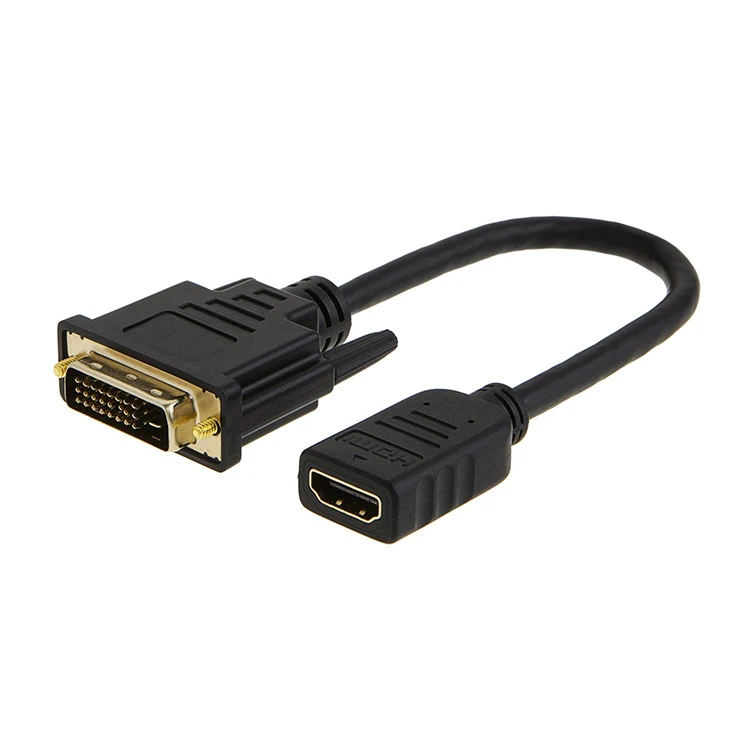 

Кабель-переходник DVI 24 + 1 Male ale-HDMI Female для ПК ноутбука HDTV 10 см