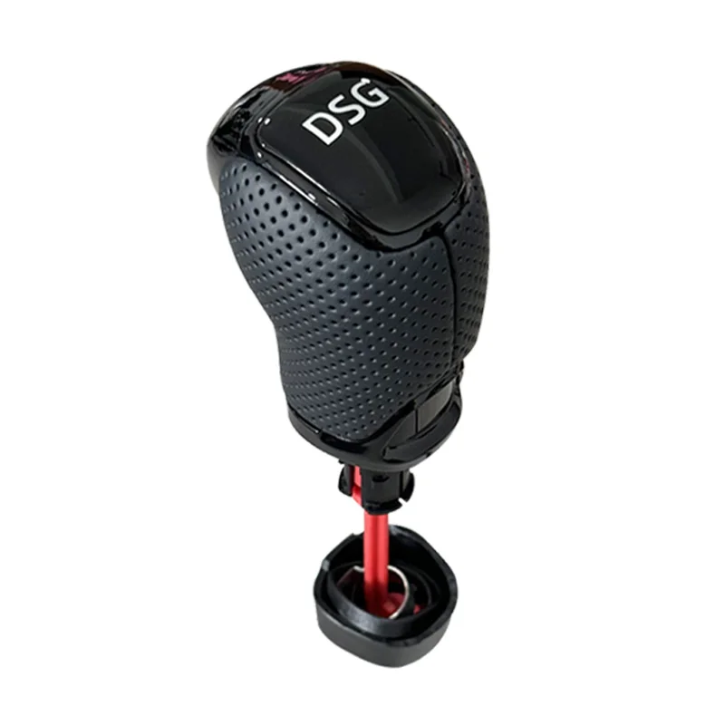 

Для Skoda Octavia Superb Yeti DSG ручка переключения передач кожаная с логотипом DSG автомобильные детали головка переключения передач автомобильные аксессуары