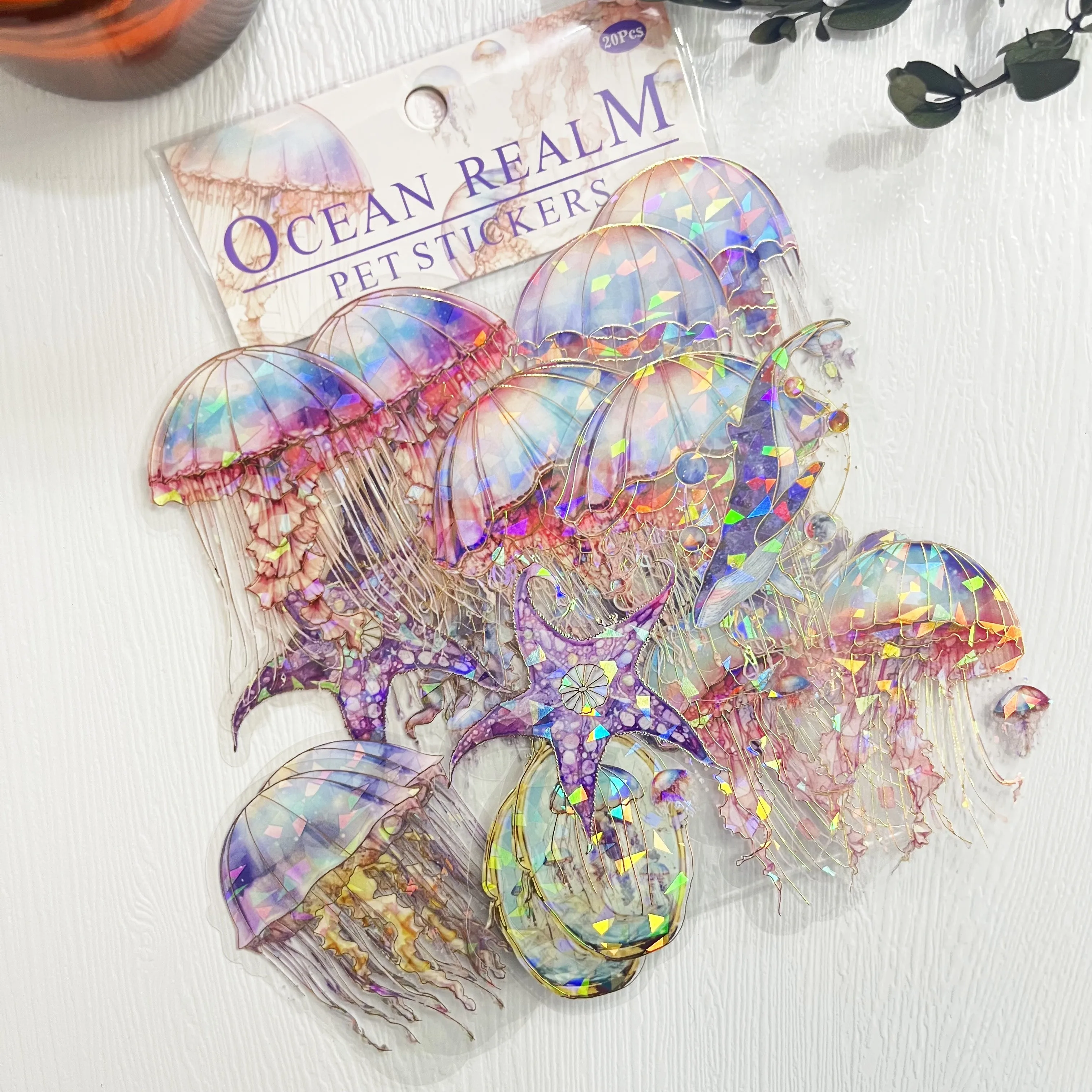 

20 шт./упак., наклейка с морской медузой, дневник, планировщик, мусорный журнал, декоративная наклейка для скрапбукинга, сделай сам, ремесленная наклейка, эстетика, канцелярские принадлежности