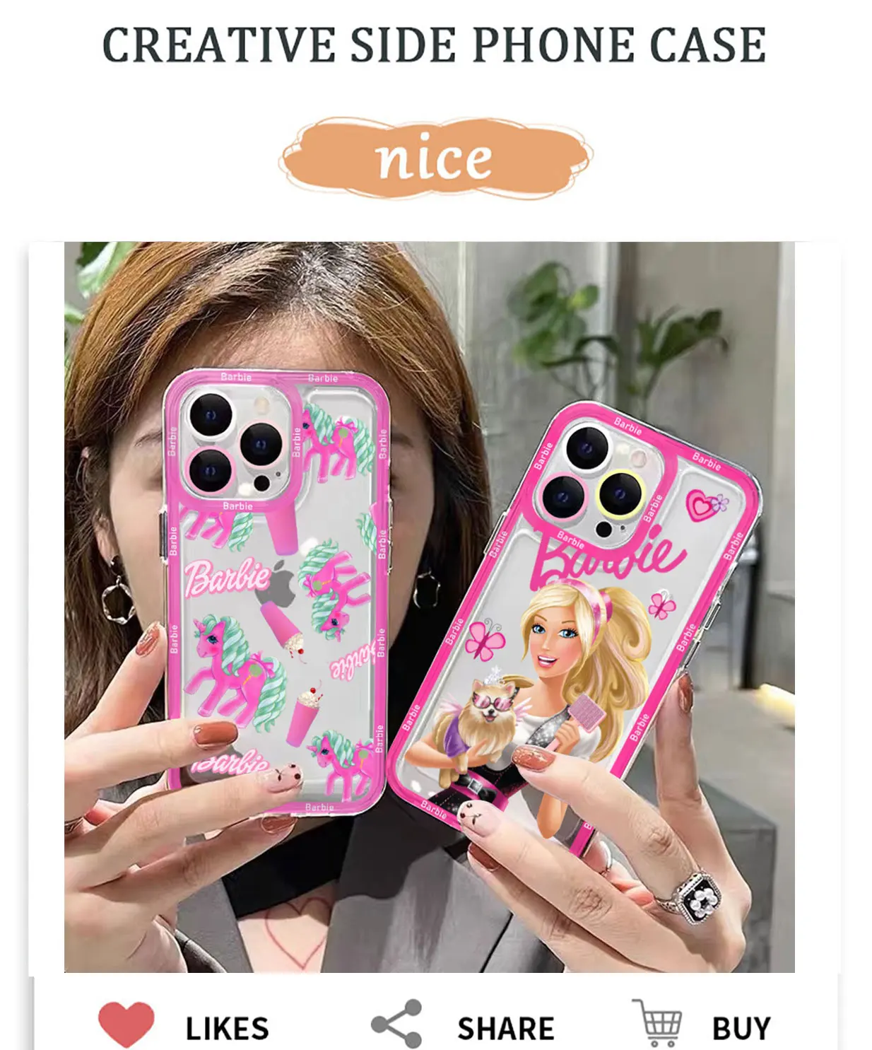 

Cartoon Barbies Doll Transparent Phone Case For Xiaomi Mi 13 12 11 10 lite 11i 12S Poco M3 M4 F3 MIX 3 4 Pro Ultra 5G 4G Cover