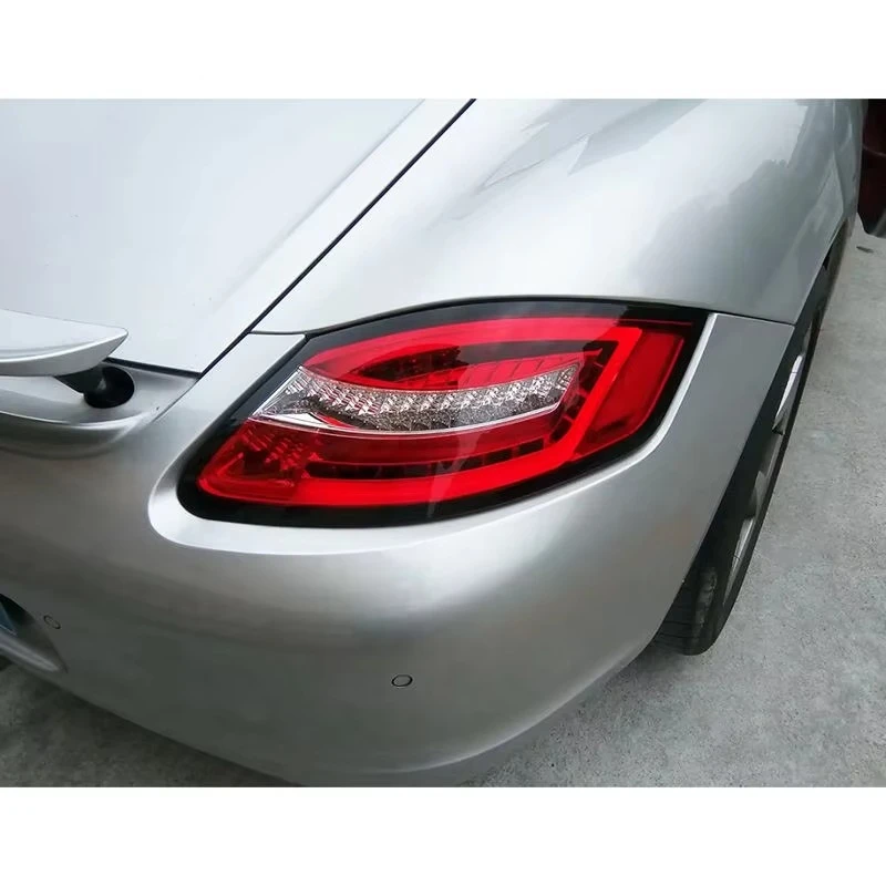 Фото Задний фонарь с красной линзой и полной светодиодной подсветкой для Porsche 987 Cayman 2004-2008 годов выпуска, модернизированный фонарь с функциями стоп-сигнала, заднего хода и указателя поворота. №4