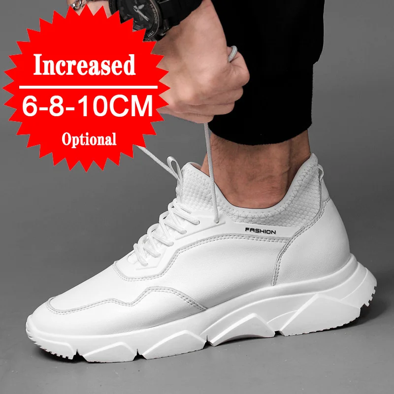 

Men's Heightening Shoes Man Elevator Shoes Hidden Heels Breathable Casual Sneakers Men 6/8/10CM Increased Taller Shoes Male
