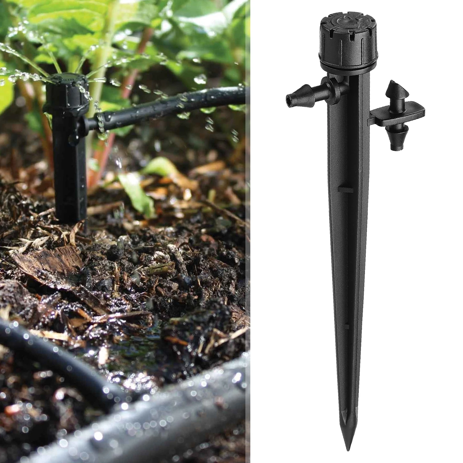 50 шт. капельная эмиттеры для полива регулируемый крючок потока воды заглушка