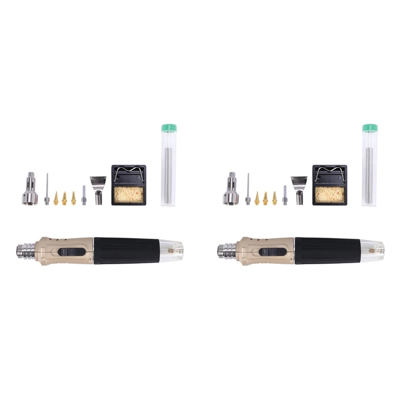 

TOP 2X HS-1115K Professional Butane Gas Soldering Iron Kit Welding Kit Torch