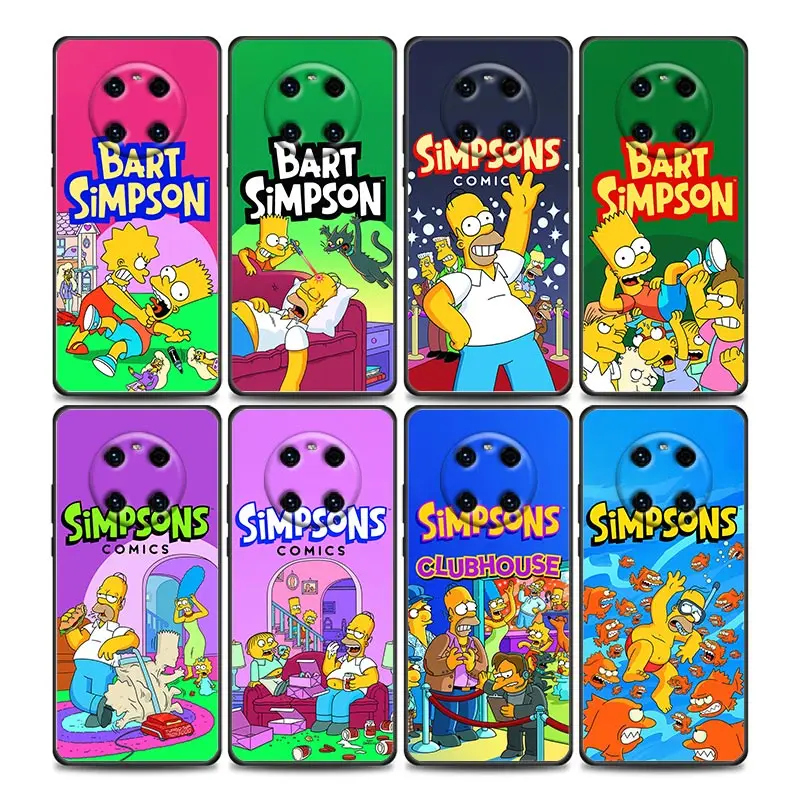 

Cartoon The Simpsons poster Anime Phone Case Huawei Y9 2019 Y6 Y7 Y6p Y8s Y9a Y7a Mate 40 20 10 Pro Lite RS Cover Fundas Coques