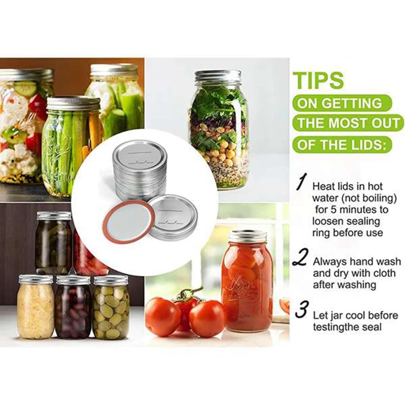 100 шт. крышки для консервирования с широким горлышком шариков банок Керр