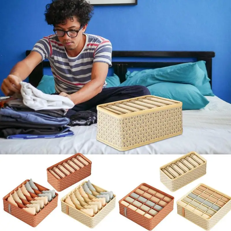 

Underwear And Socks Storage Box Durable Underwear Socks Tie Wardrobe Organizer Reusable Non Woven Fabric Drawers Organizer