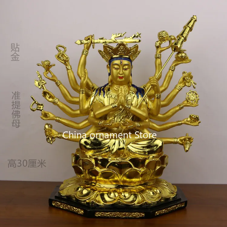 Чистое медное золото Чжунти Будда Мать Бодхисаттва Тысяча рук Гуаньинь
