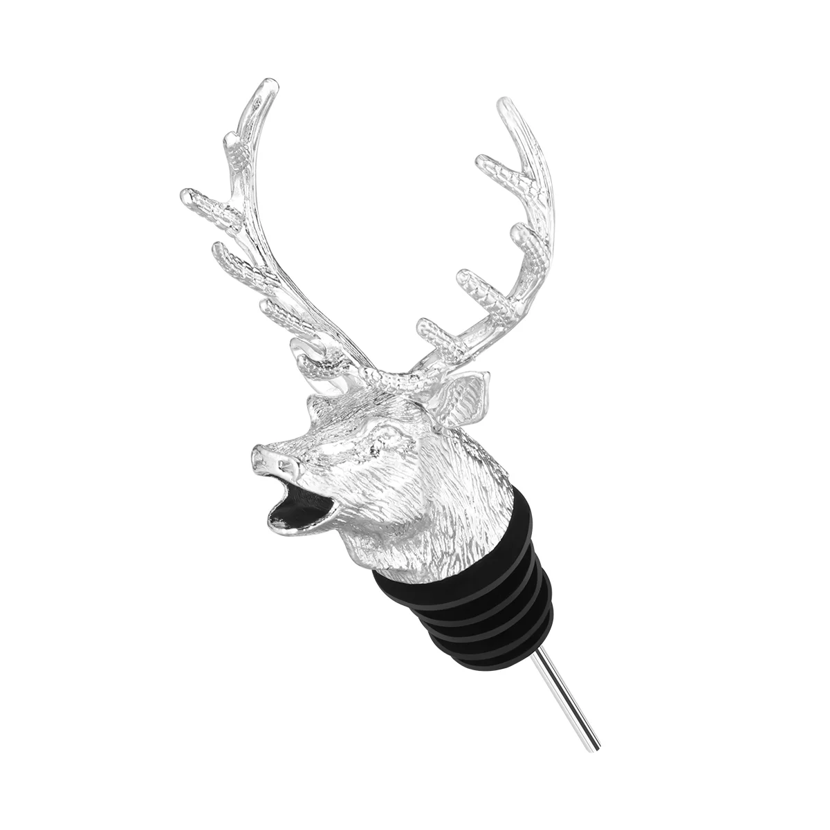 

1PC Deer Stag Head Pourer Stags Head Bottle Pourer Stags With Grade Silicone Bottle Stopper