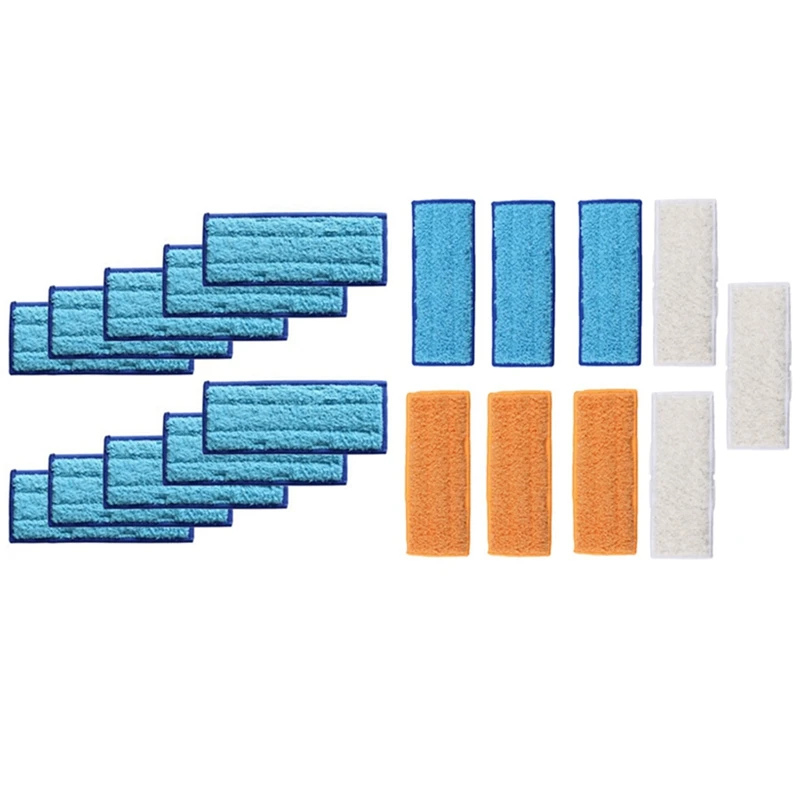 

2 комплекта аксессуаров для чистки робота: 1 Набор влажных салфеток для уборки и 1 Набор моющихся салфеток для чистки