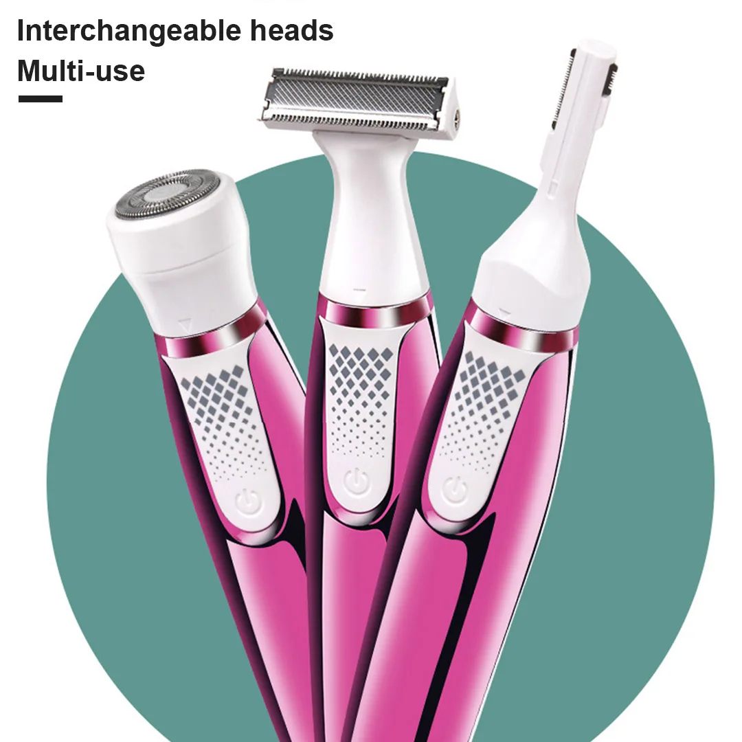 

Бритва для бороды электробритва для женщин, моющийся перезаряжаемый триммер для тела, машинка для бритья волос, лица, ног, очистки