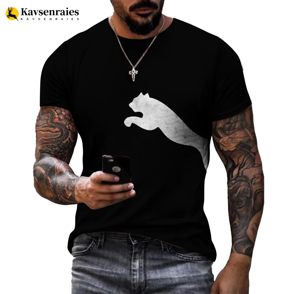 

Leopard 3D T-shirt Men Women Summer Fashion Casual Short Sleeve Tops Animal Wolf Printed Harajuku Streetwear Oversized Tshirt