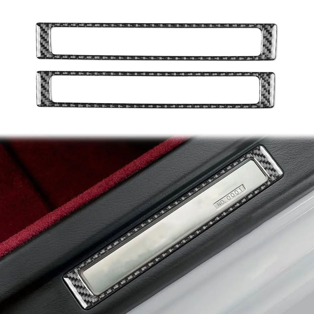 

2Pcs Carbon Fiber Interior Door Sill Accent Cover Trim For Honda S2000 2004-2009 Carbon Fiber Decorative Sticker Accessories
