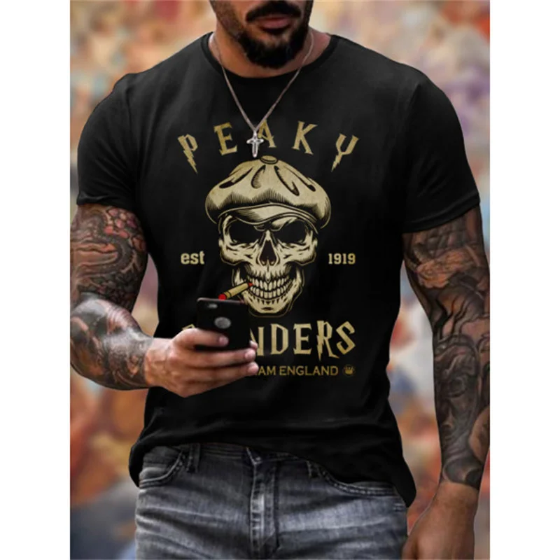 

Summer Hot Sale 3D Skull Fun T-Shirt 2022 Men's Fashion Casual Short Sleeve Harajuku Trend Style T-Shirt XL-6XL