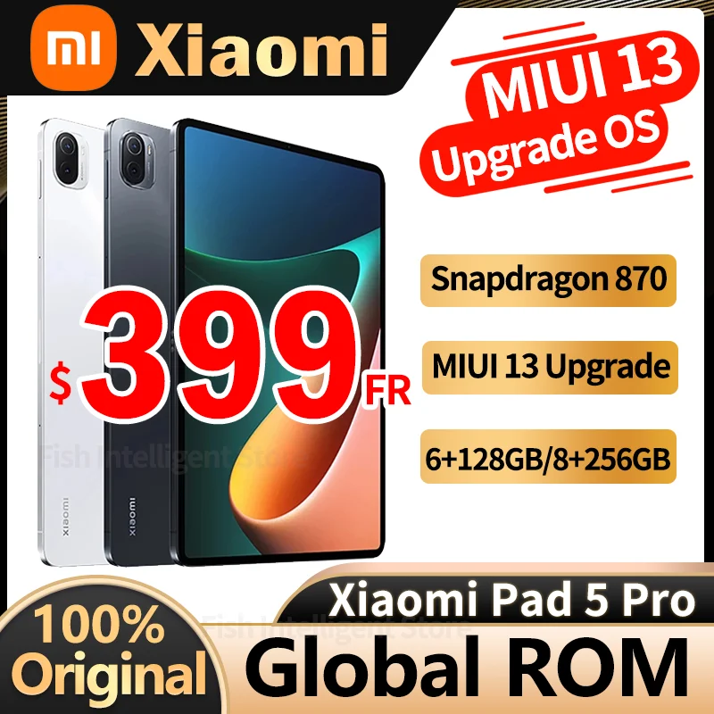 

Xiaomi Mi Pad 5 Pro 11Inch 2.5K LCD 120Hz Screen Snapdragon 870 6G/8G RAM 128G/256G ROM 8600mAh WIFI6 Mi Tablet 5 Pro