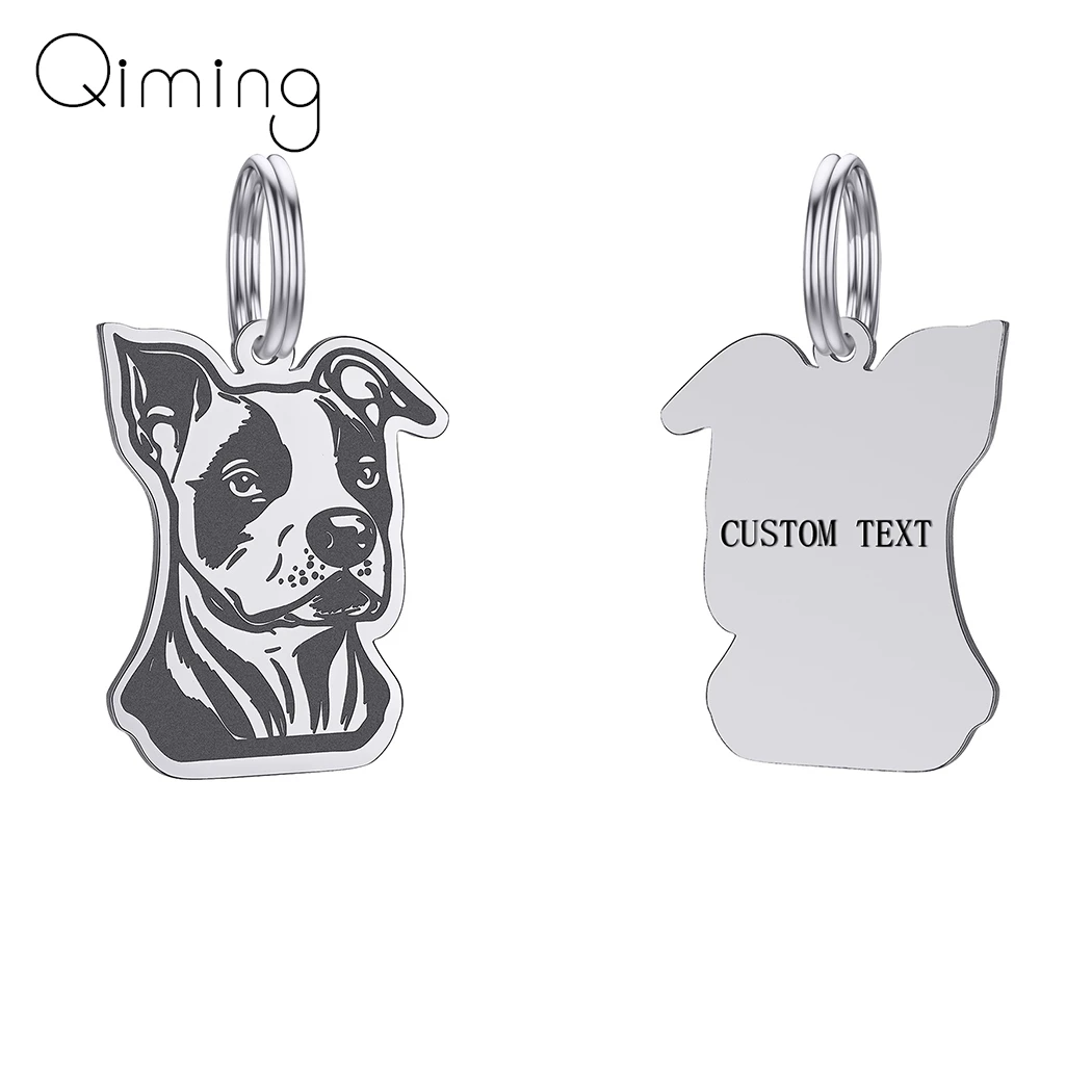 Персонализированная идентификационная бирка для собак из нержавеющей стали