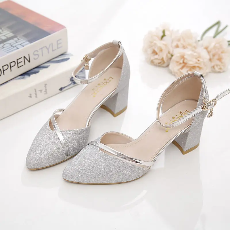 Wrap Your Toes Sandals Be All-match Hasp Middle Heel Comfortable Elegant  Shoes for Women Platform Sandals Chaussure Femme