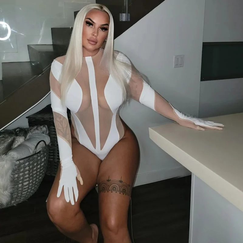 

Zoctuo Женская сетчатая Прозрачная облегающая футболка с длинным рукавом, топы, боди, осенняя одежда 2022 года, оптовая продажа товаров для бизне...